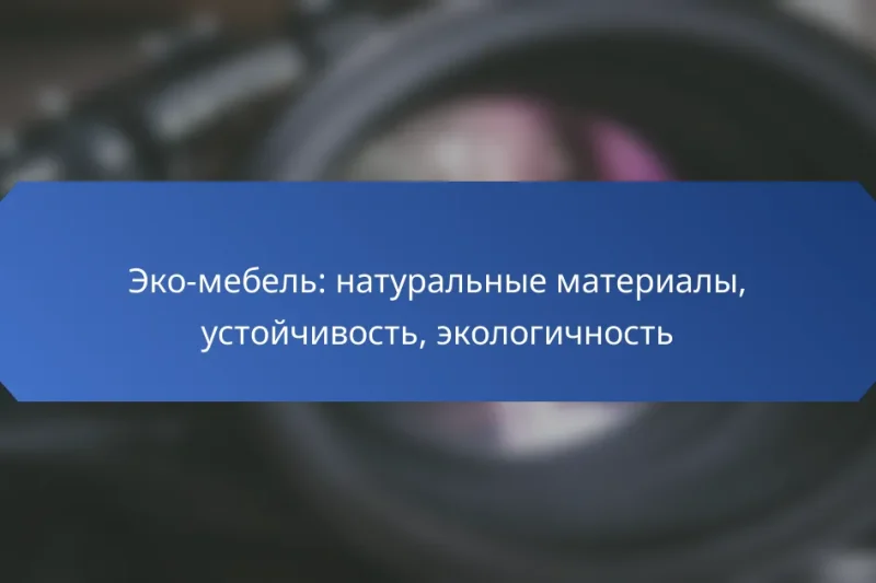 Эко-мебель: натуральные материалы, устойчивость, экологичность